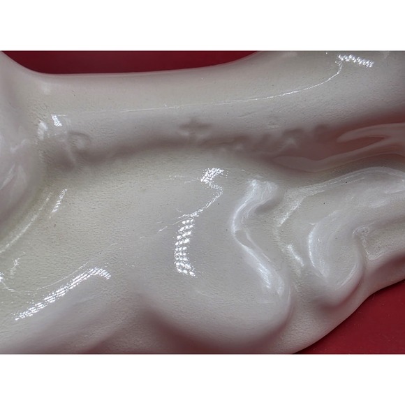 Vintage 1983/85 White Ceramic Horses Statue Signed 12.5" Equestrian Decor Rare - Picture 16 of 16